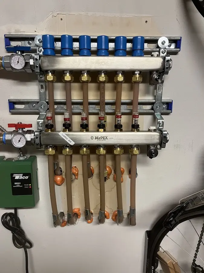 Plumber performing Gas Line Installation at a residential property in Bellair-Meadowbrook Terrace